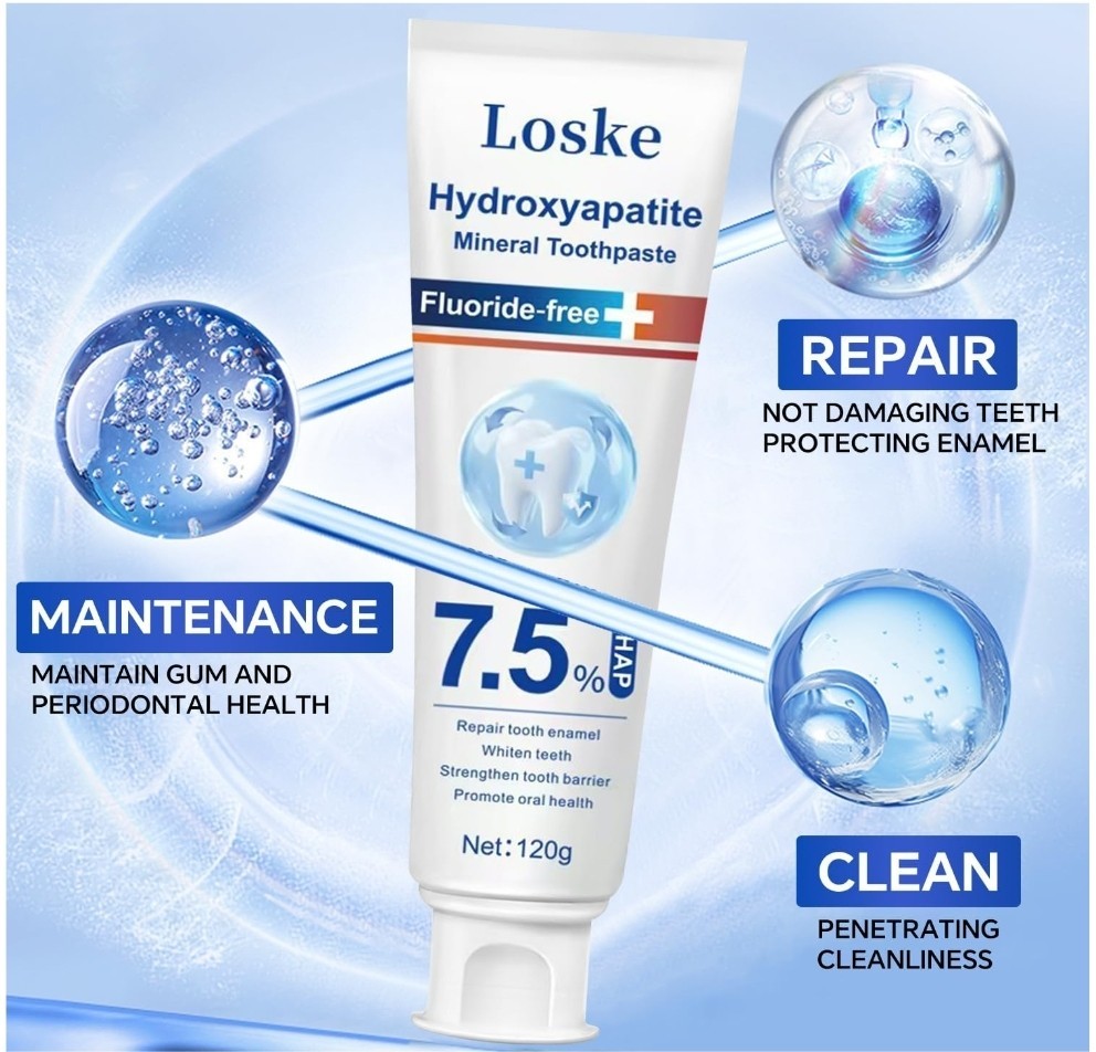 Hydroxyapatite Toothpaste for Stronger Teeth, Natural Remineralization Formula