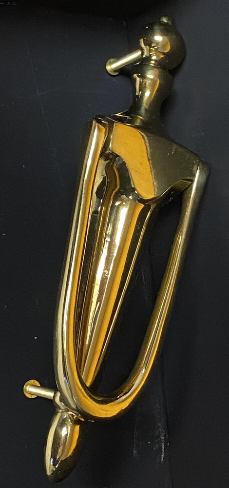 Vintage Amerock Solid Bright Polished Brass Door Knocker