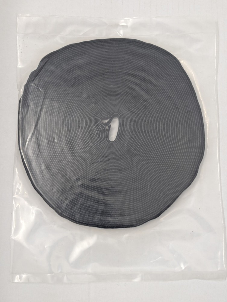 Vertical Cable 045-V12/75BK 75ft Hook and Loop Cable Tie Roll 1/2" Wide - 22.8m