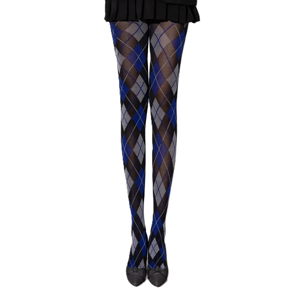 NEW WOMEN'S ARGYLE CHECK TARTAN RHOMBUS PLAID KNIT TIGHTS PANTYHOSE STOCKINGS