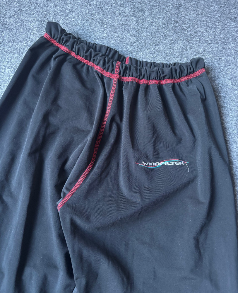 Windfilter Mens Medium Motorcycle Base Layer Winter Elasticated Bottoms Black