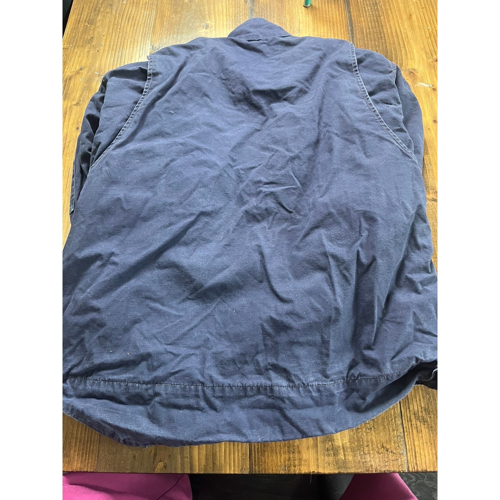 Carhartt FR Full Swing Flame Resistant Navy Blue Canvas Work Jacket Mens Medium