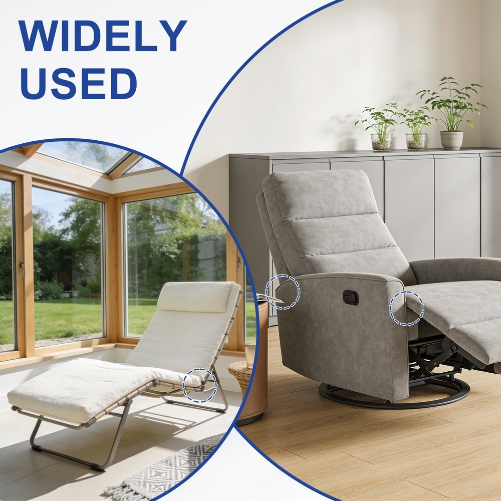 4Pcs Adjustable Sofa Hinge, 180 Degree 3 Gear Support Joint for Sofa