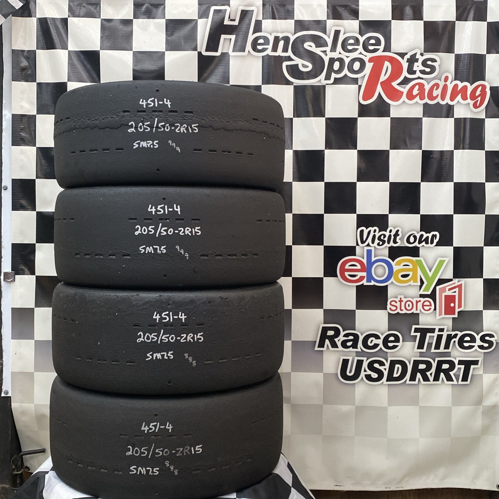 451-4 USDRRT HOOISER DOT Road Race Tire 205/50-ZR15  SM7.5 Years 2022/21.