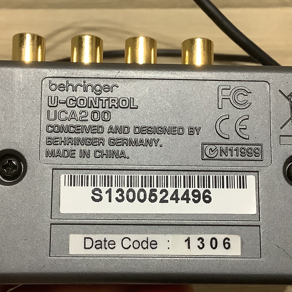 Behringer UCA200 U-Control USB Audio Interface Used Condition Untestested