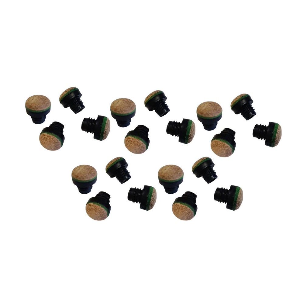 20x Billiards Cue Tips Pool Rod Tips Easy to Install