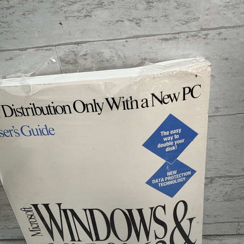 Vintage Microsoft Windows & MS-DOS 6.2 User Guide Sealed Manual Certificate PC