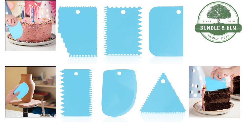 Versatile Clay Scraper Tools with Serrated Edges for Pottery Enthusiasts