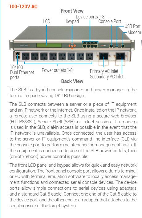Lantronix SLB882 Remote Branch Office Manager