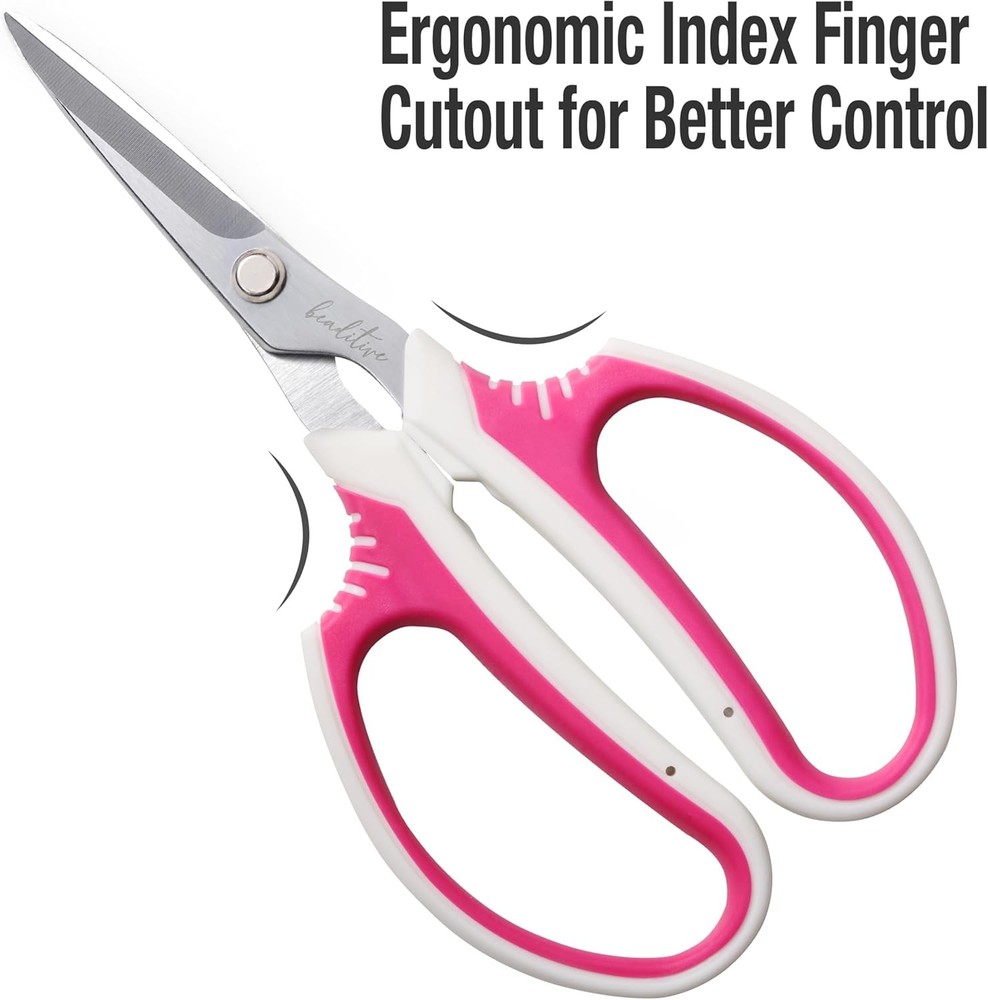 Beaditive Multipurpose Craft Scissors - High-Leverage Crafting Scissors with Sha
