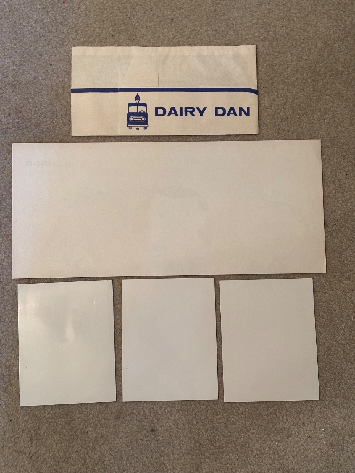 Dairy Dan & Mr. Softee Signs: Dairy Dan Lucky Cap Day & Mr. softee Window Signs