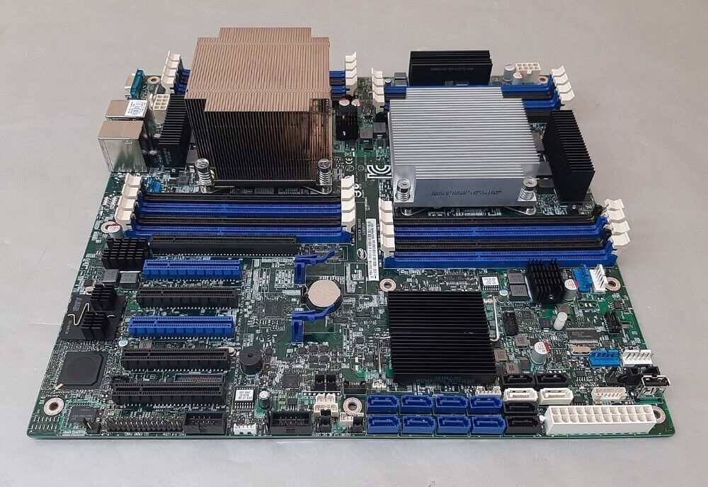 Intel S2600CP Socket R C602 Chipset E-ATX Server Board w/ 2 Xeon E5-2640V2 CPUs