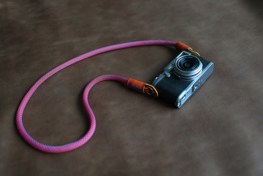 Red & Blue Climbing Rope Camera Strap – Handmade by Windmup