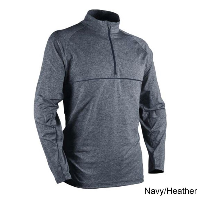 Sun Mountain Men's Second Layer LS Pullover - Navy Heather Size Small