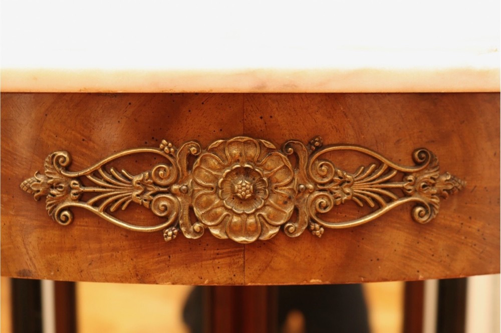 Antique Neoclassical Style Marble Top Corner Table