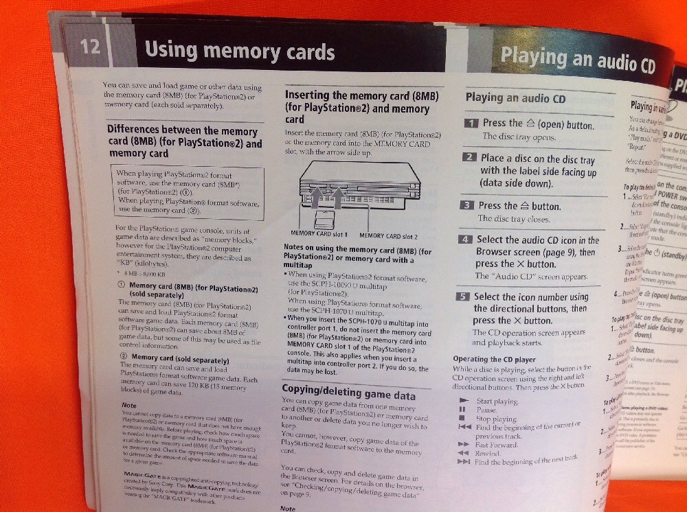 Sony PLAY STATION 2 INSTRUCTION MANUAL c. 2001