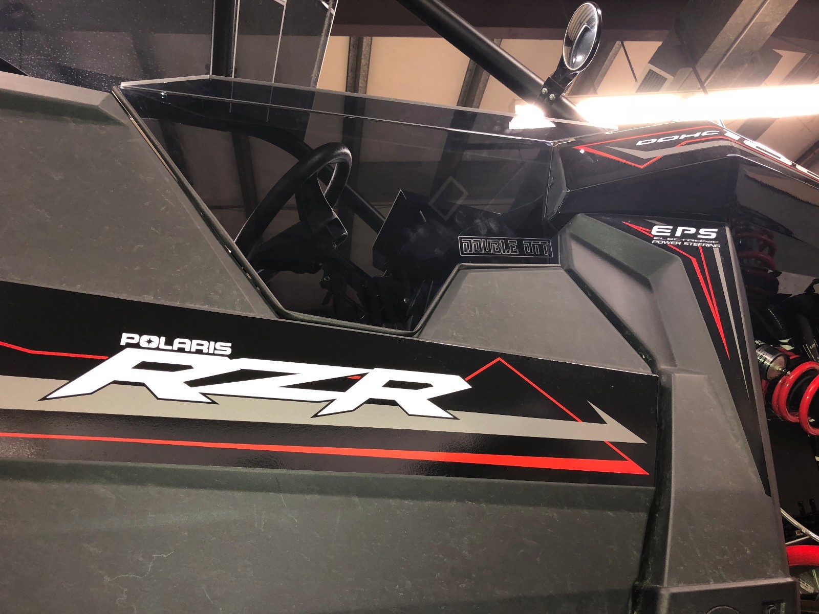 Double Ott Polaris RZR RS1 Upper DOORS Smoked Polycarbonate