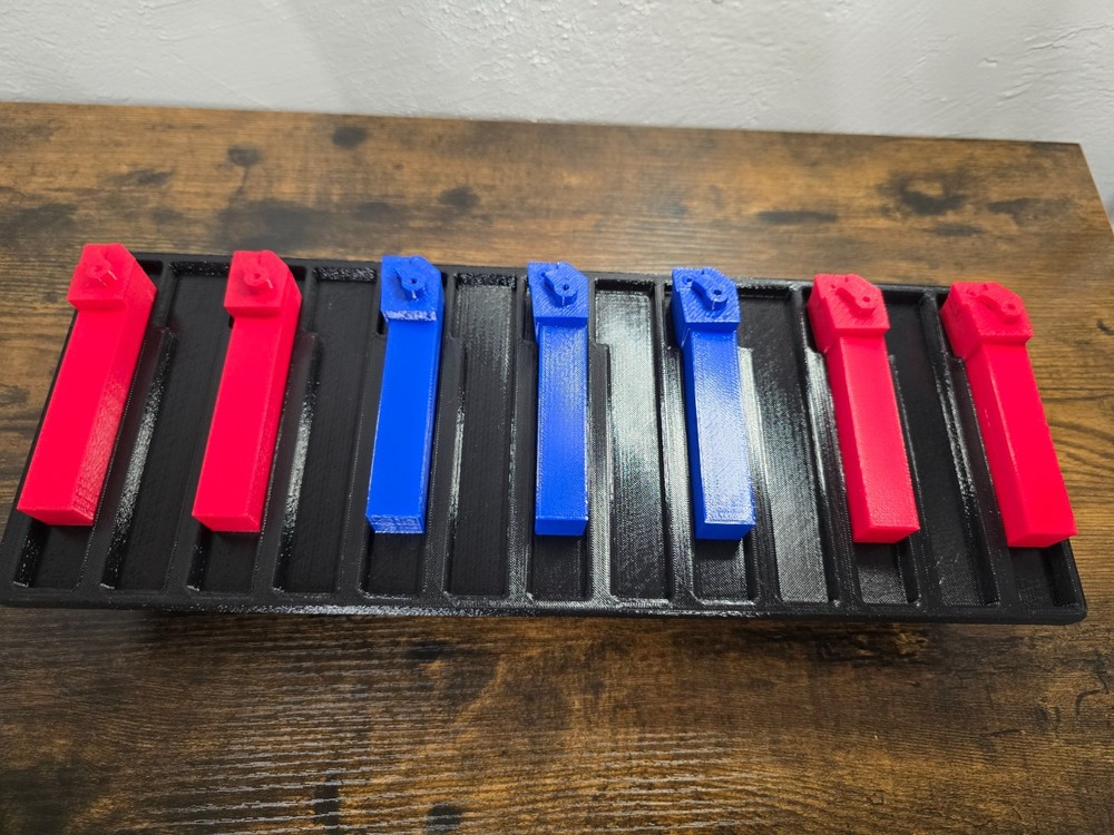 CNC Lathe Tool Holder Board – 0.75" Turning Tools – Small / Medium / Large