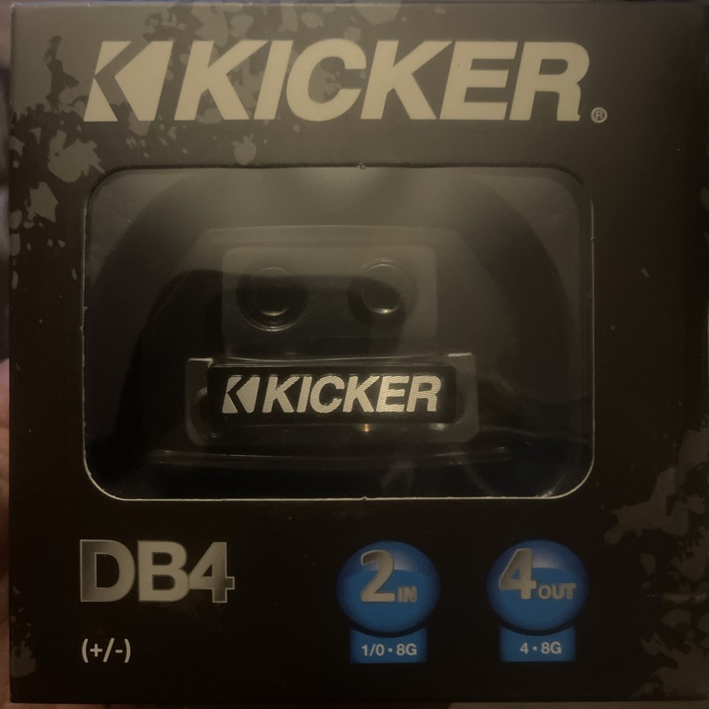 Kicker Car Audio DB4 Distribution Block Brass Accessories Solid Termination New