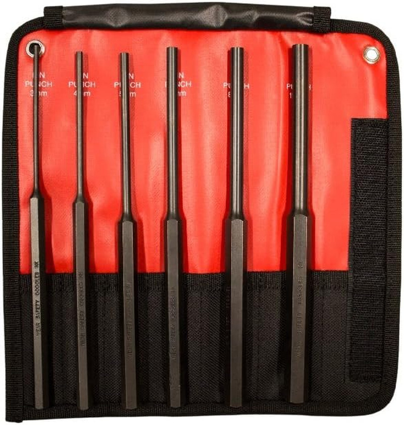 62081 Metric Long Pin Punch Set, 6-Piece