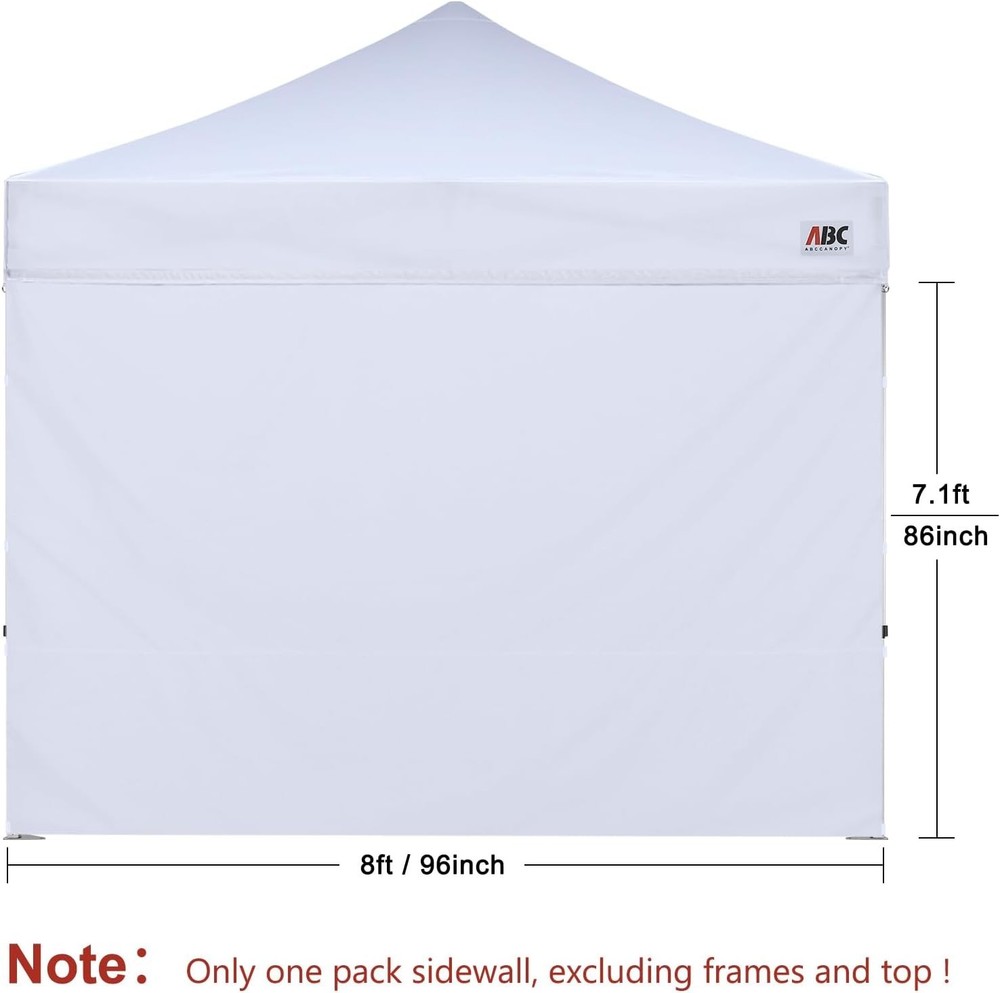 White Sidewall for 8x8 FT Instant Canopy - Waterproof & Stylish Coverage