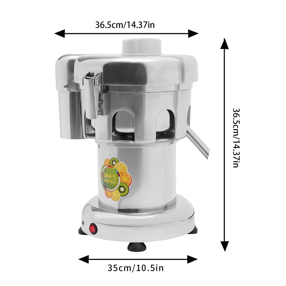 Modern 370W Commercial Juice Extractor Fruit Vegetable Juicer Extractor Silver
