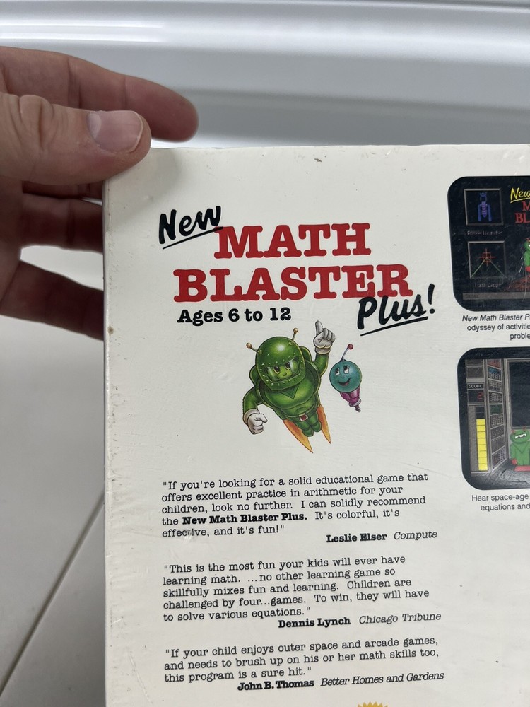 Math Blaster 1991 Software Davidson Math Blaster Software New PC Floppy Disk