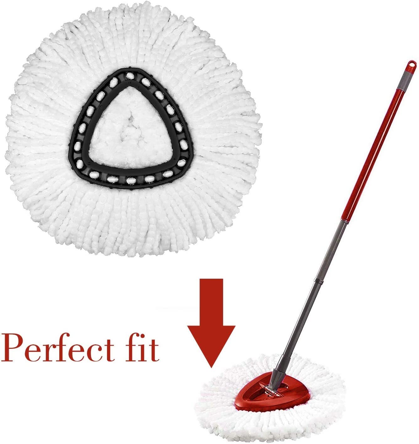 6 Pcs Replacement Microfiber Mop HEAD For O-Cedar Spin Mop Refills Easy Clean