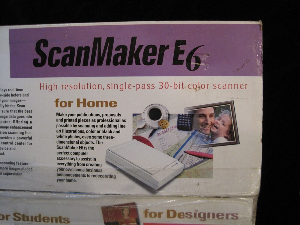 NEW Vintage Microtek Scanmaker E6 MRS-1200E6 Flatbed Scanner with Software NOS!