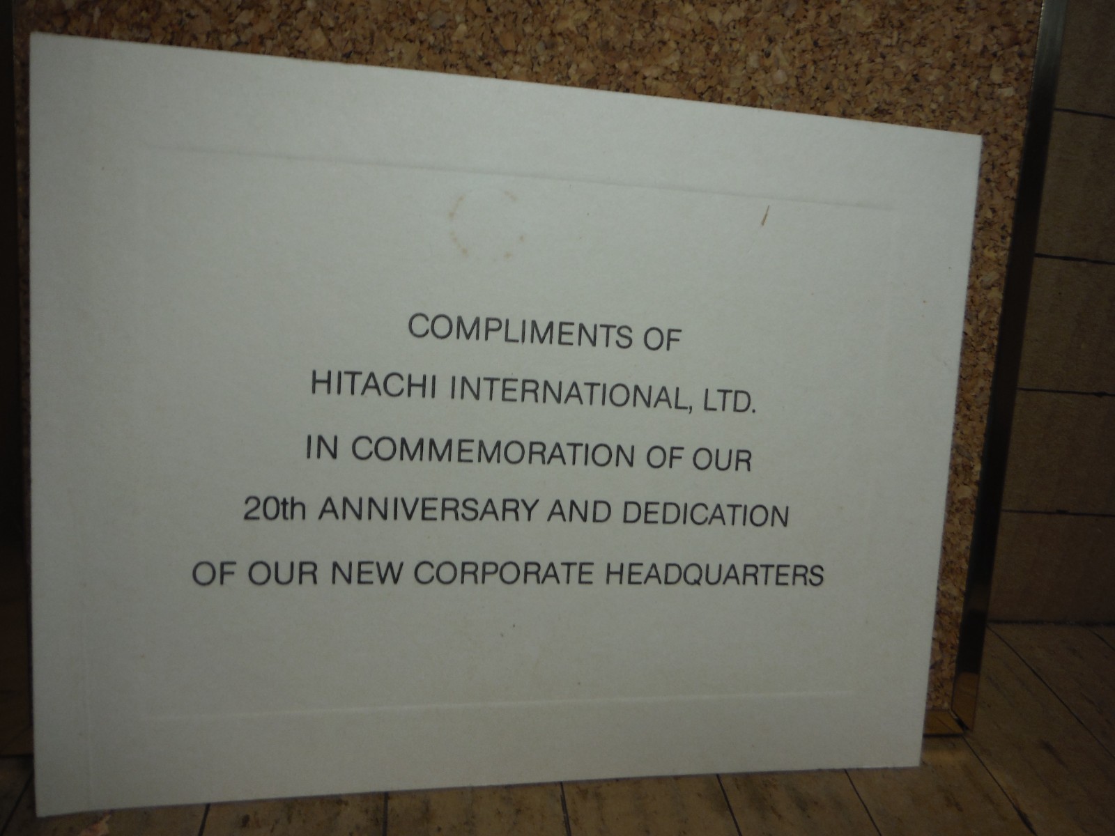 vintage hitachi metals international 20th anniversary hot plate