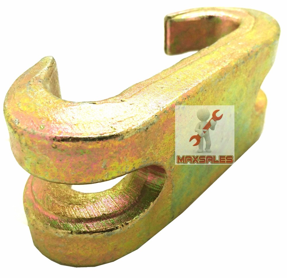 (2) 3 Ton C-Clamp Double Claw Hook Chain Sorter Double Hook Bumper Hook