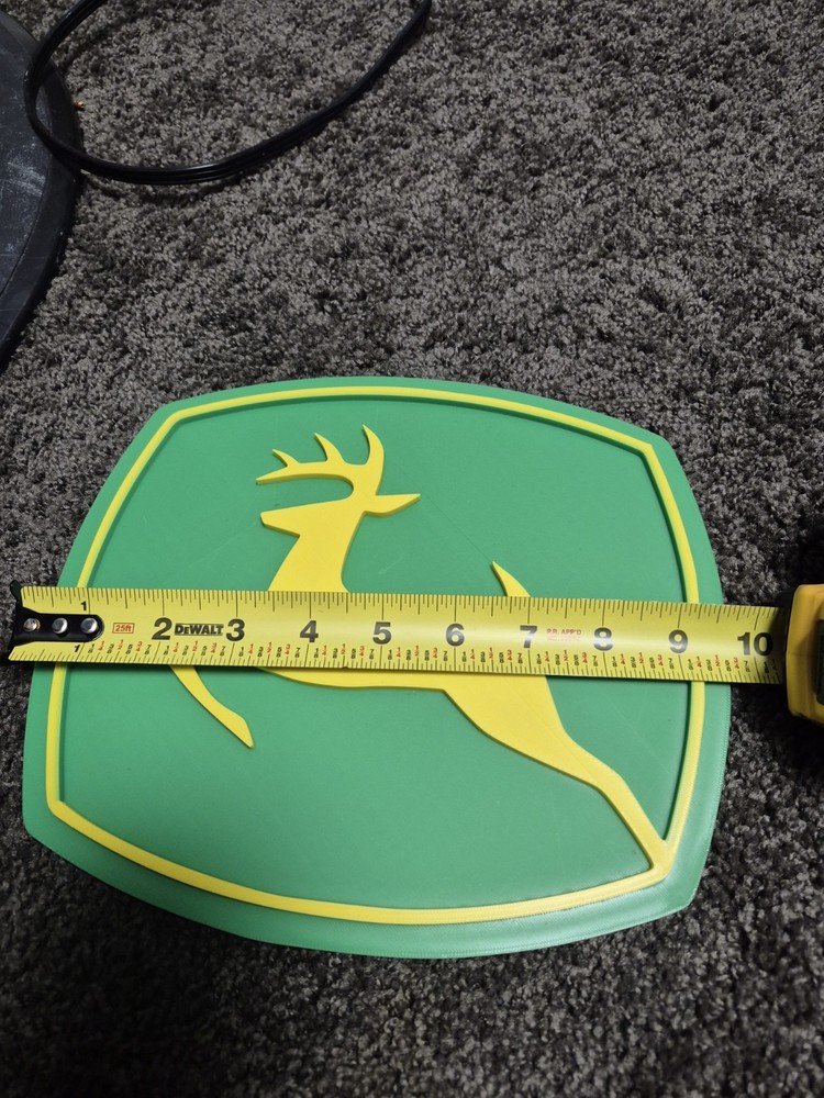 john deere 3d printed emblem