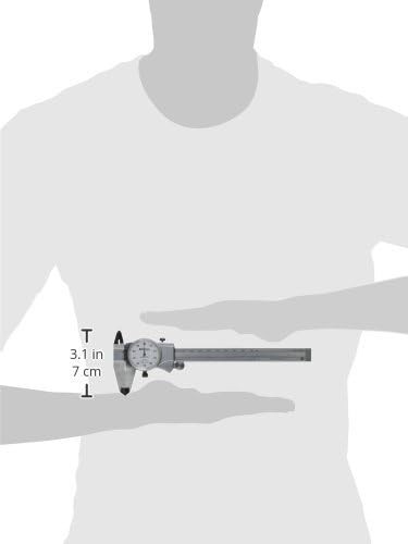 505-742J Dial Caliper, 0-6" Range, 0.001" Accuracy, 0.1"/Rev, Smooth Dial Mov...