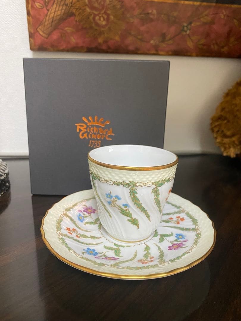 Richard Ginori Ghirlanda Demitasse Cup Saucer Set #1