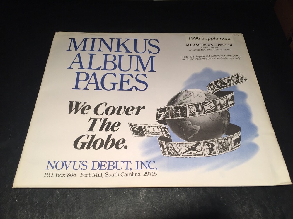 New Minkus All American United States Stamp Album Supplement Pages- 1996 Part 3