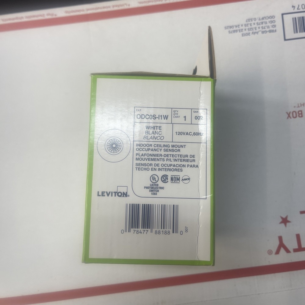 New - Leviton ODC0S-I1W Indoor Ceiling Mount Occupancy Sensor