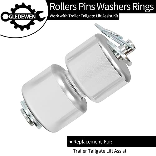 Trailer Lift Assist Rollers Replacement Kit, Compatible with Silver - Roller *4