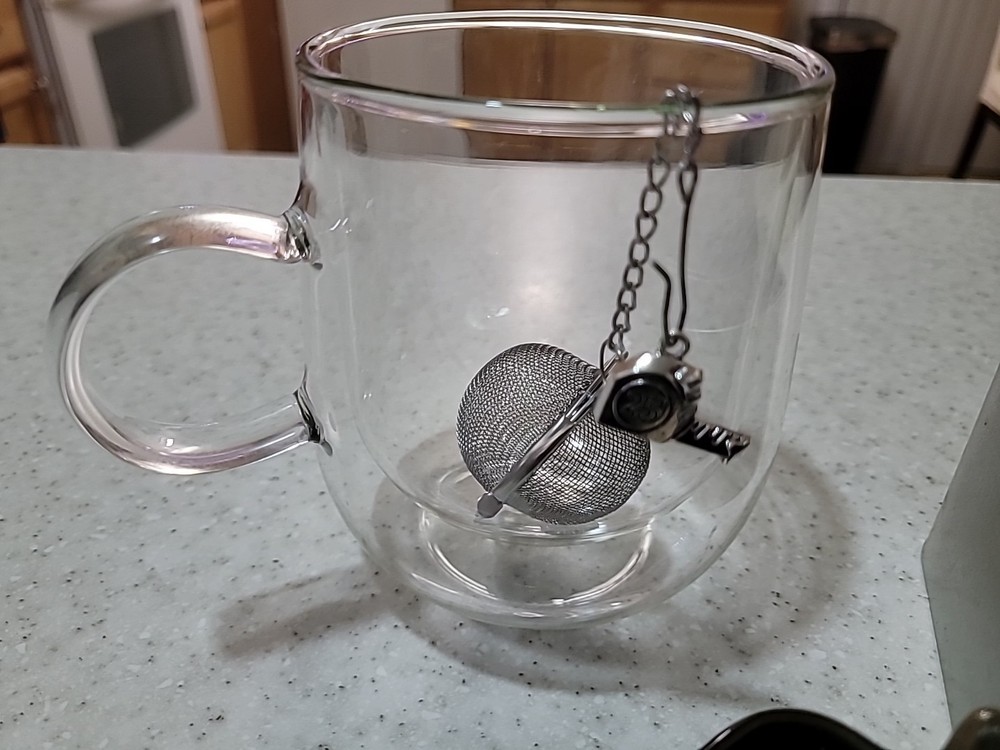 1 X Stainless Steel Mesh Tea Infuser Diffuser Strainer Steeper W/silver Tool