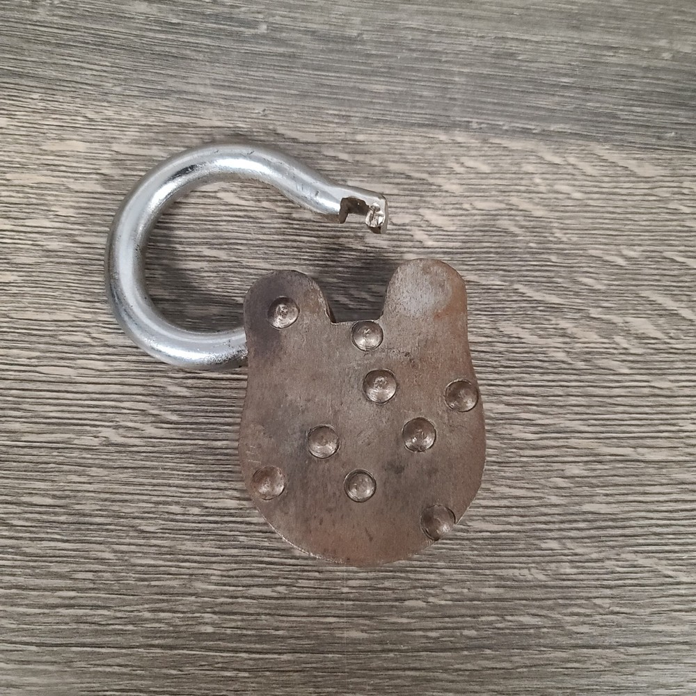 Vintage US Mint Padlock Lock with Keys No 100 8 Levers