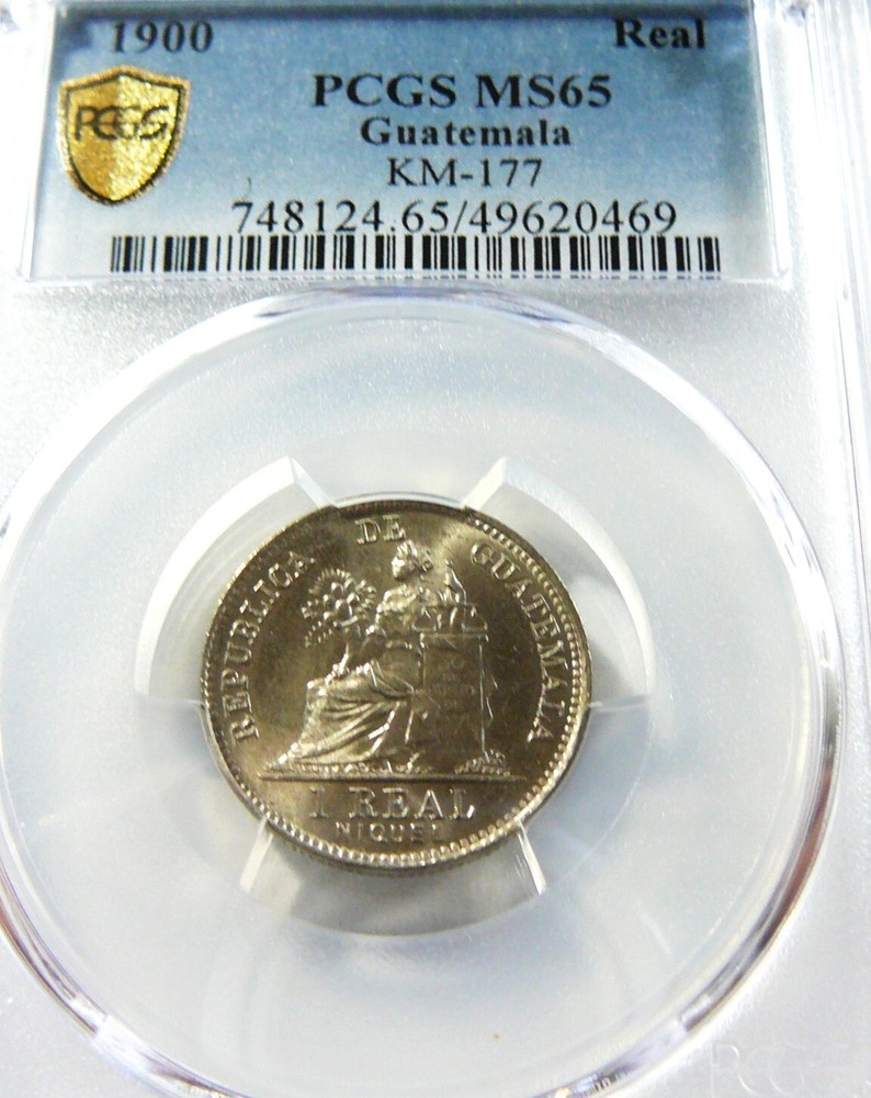 1900 Guatemala Real PCGS MS 65