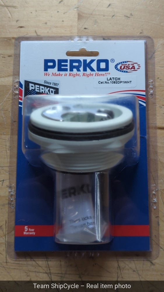 Perko Flush Latch  Surface Mount Offset Cam Bar  25 Hole  White G1N