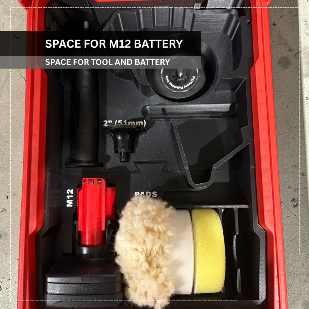 Milwaukee Packout M12 Polisher/Sander Insert | Tool AUS M12BPS-0 [INSERT ONLY]