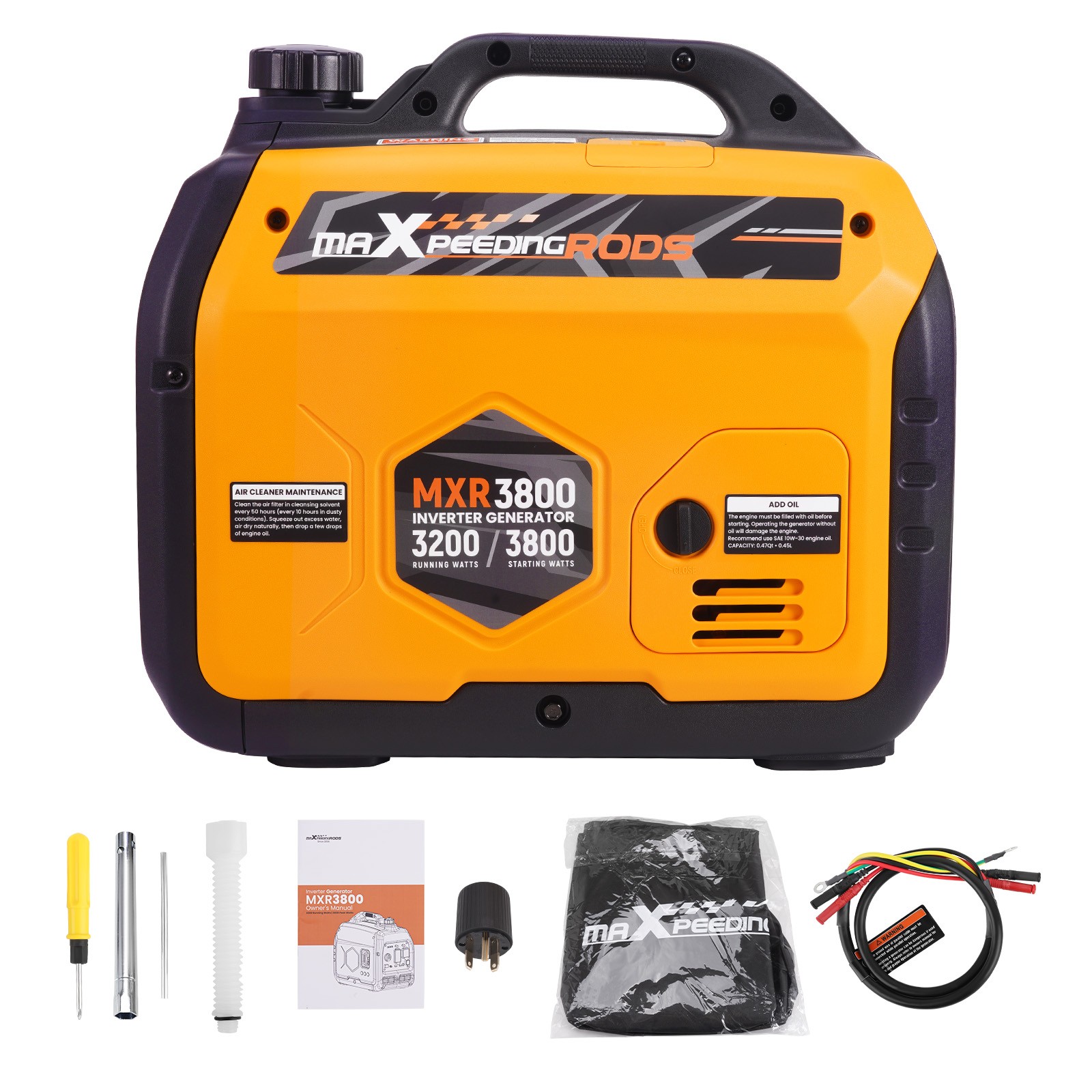Lightweight 21kg Inverter Generator 3800W Gas Powered for Outdoor Adventures