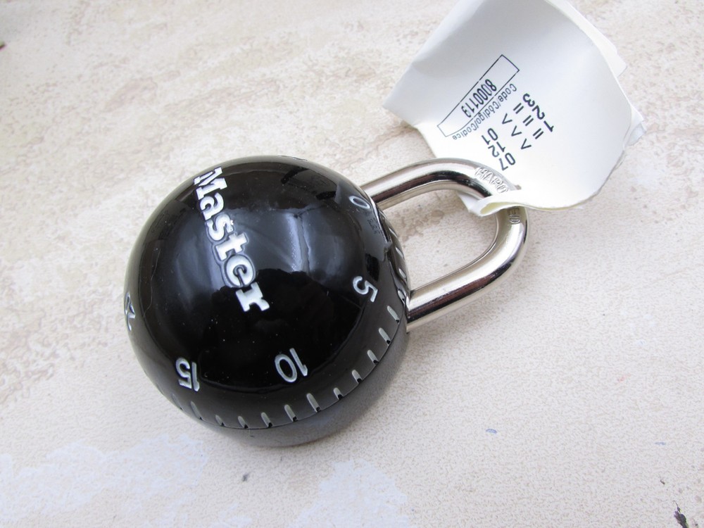 3 PACK Master Lock Black Combination Lock 2075