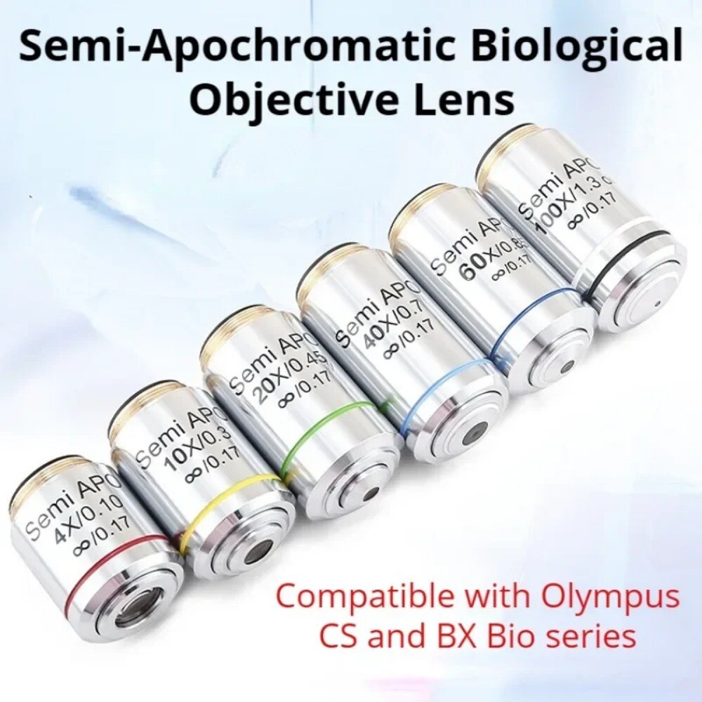 4x - 100x Semi Apochromatic APO Plan Infinite biological Objective Lens