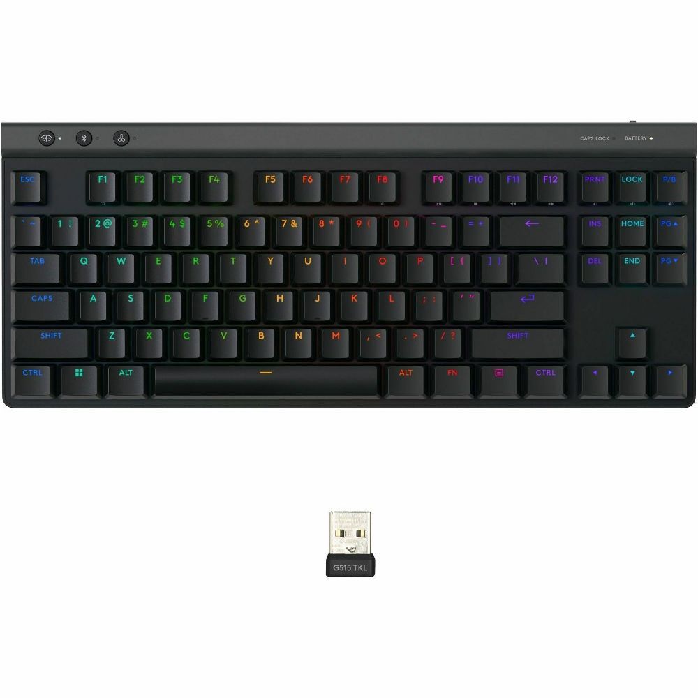 Logitech - G515 LIGHTSPEED TKL Wireless Mechanical Tactile (Brown) Switch