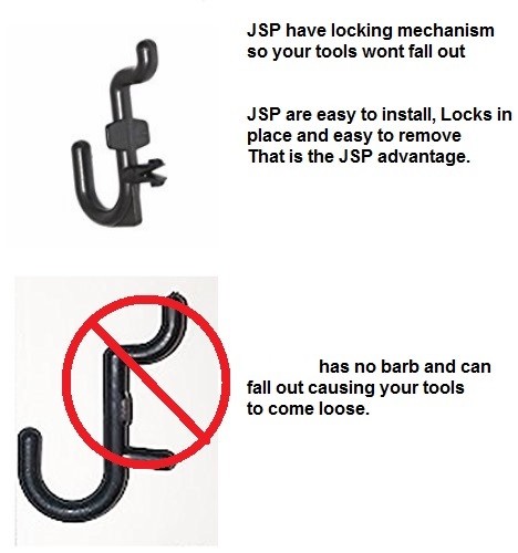 Plastic Black L Style Pegboard Hook Kit / Tool, Storage, Craft Hooks-Pick a Pack