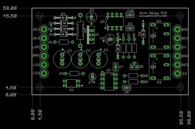 DIY PCB - Muting Circuit for Audio Amp or Preamp
