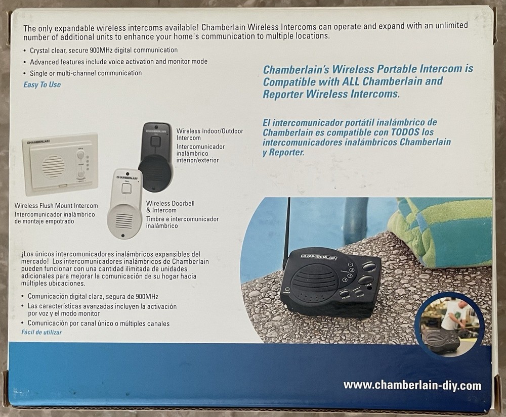 Chamberlain Wireless Portable Intercom, Single