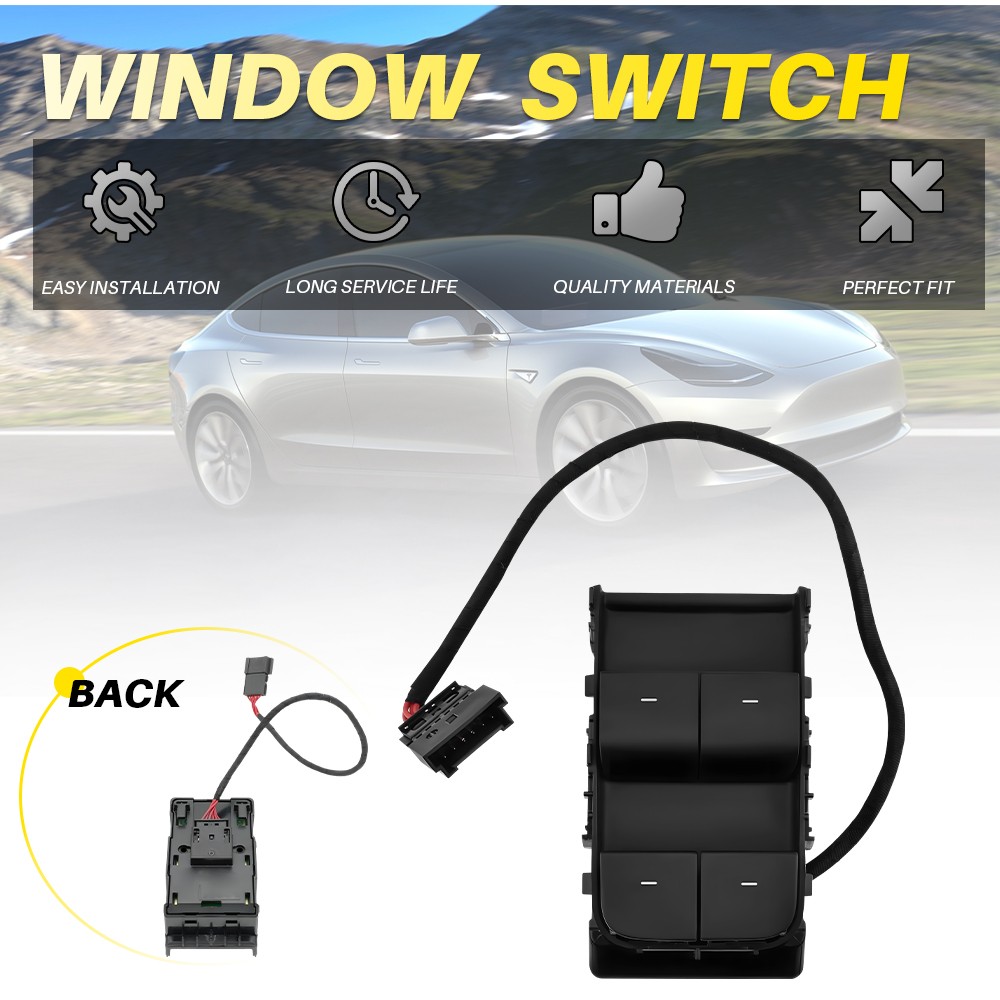 For 2017-20 Tesla Model 3 M3 1081037-01-D Driver Left Door Window Switch Control